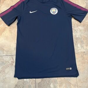 Nike Navy and Pink Manchester City Jersey